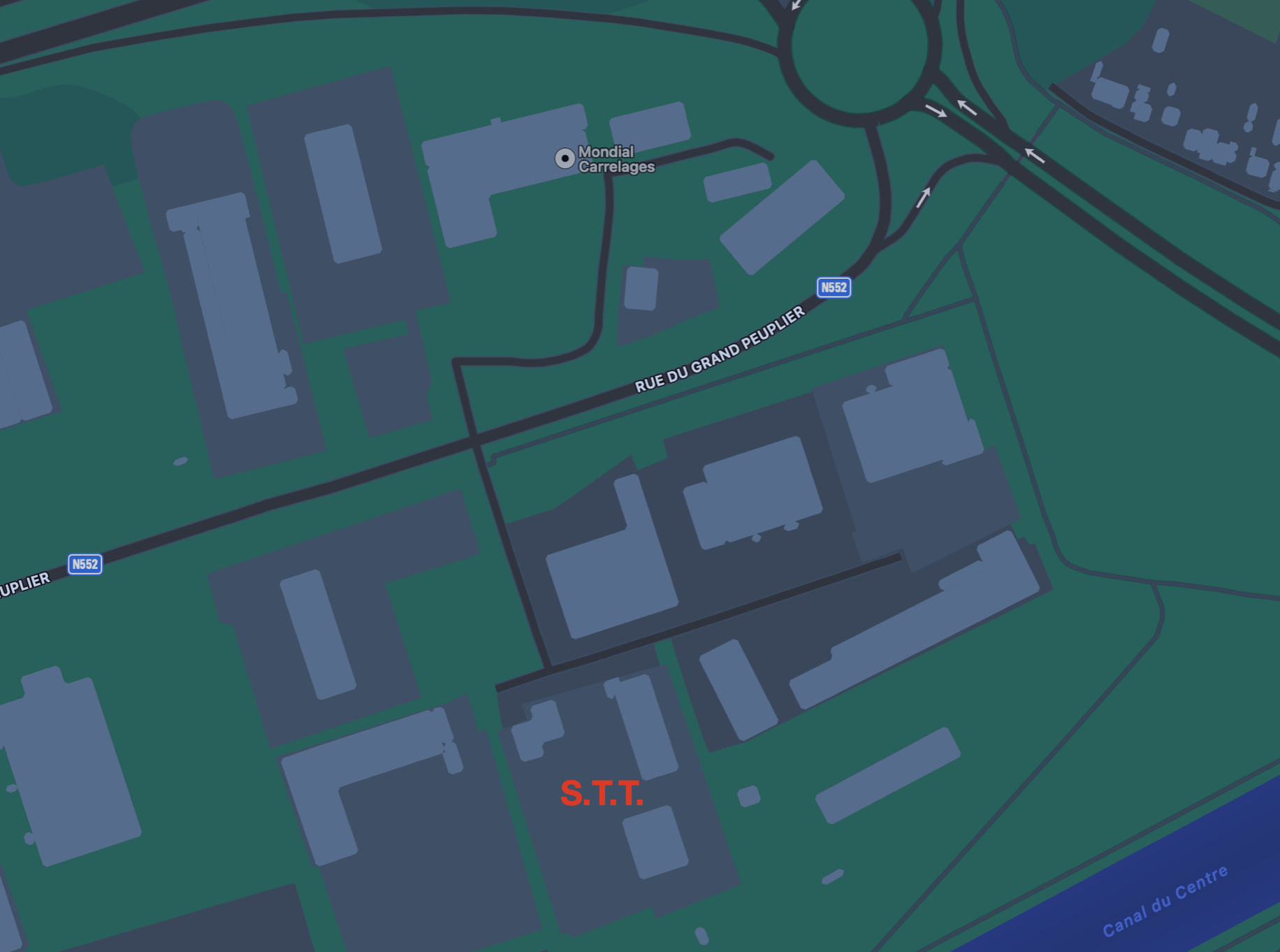 Plan d'accès à la station S.T.T.